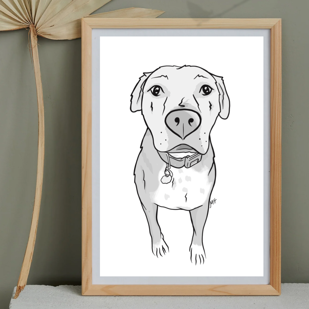 Pet Illustration | Custom Digital Illustration | Digital Portrait | Digital Print | Cartoon outlet Portrait | Personalized Portrait