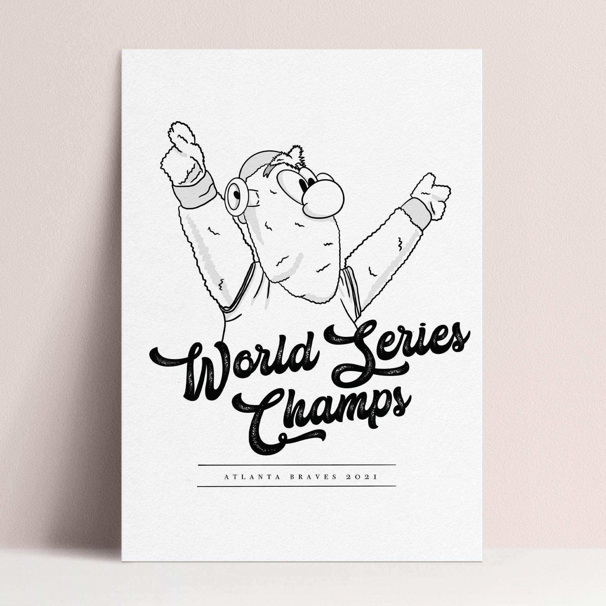Braves-Blooper-World-Series-Champs-Art-Print